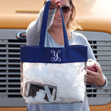 Navy Clear Tote - Personalized-Bag-Viv&Lou-Top Notch Gift Shop