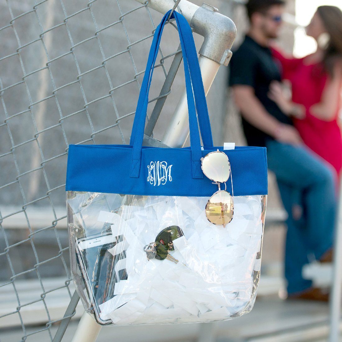 Royal Blue Clear Tote - Personalized-Bag-Viv&Lou-Top Notch Gift Shop