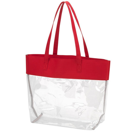 Red Clear Tote - Personalized-Bag-Viv&Lou-Top Notch Gift Shop