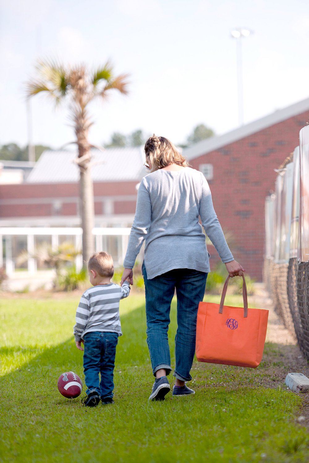 Orange Tote - Personalized-Bag-Viv&Lou-Top Notch Gift Shop