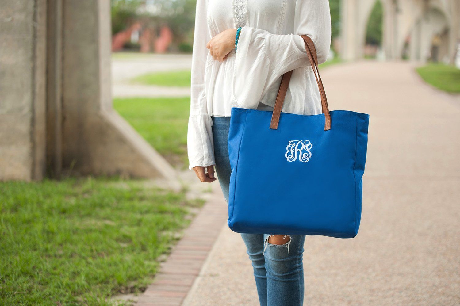 Royal Blue Tote - Personalized-Bag-Viv&Lou-Top Notch Gift Shop