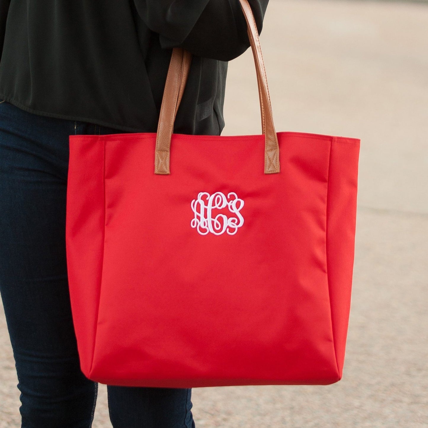 Red Tote - Personalized-Bag-Viv&Lou-Top Notch Gift Shop