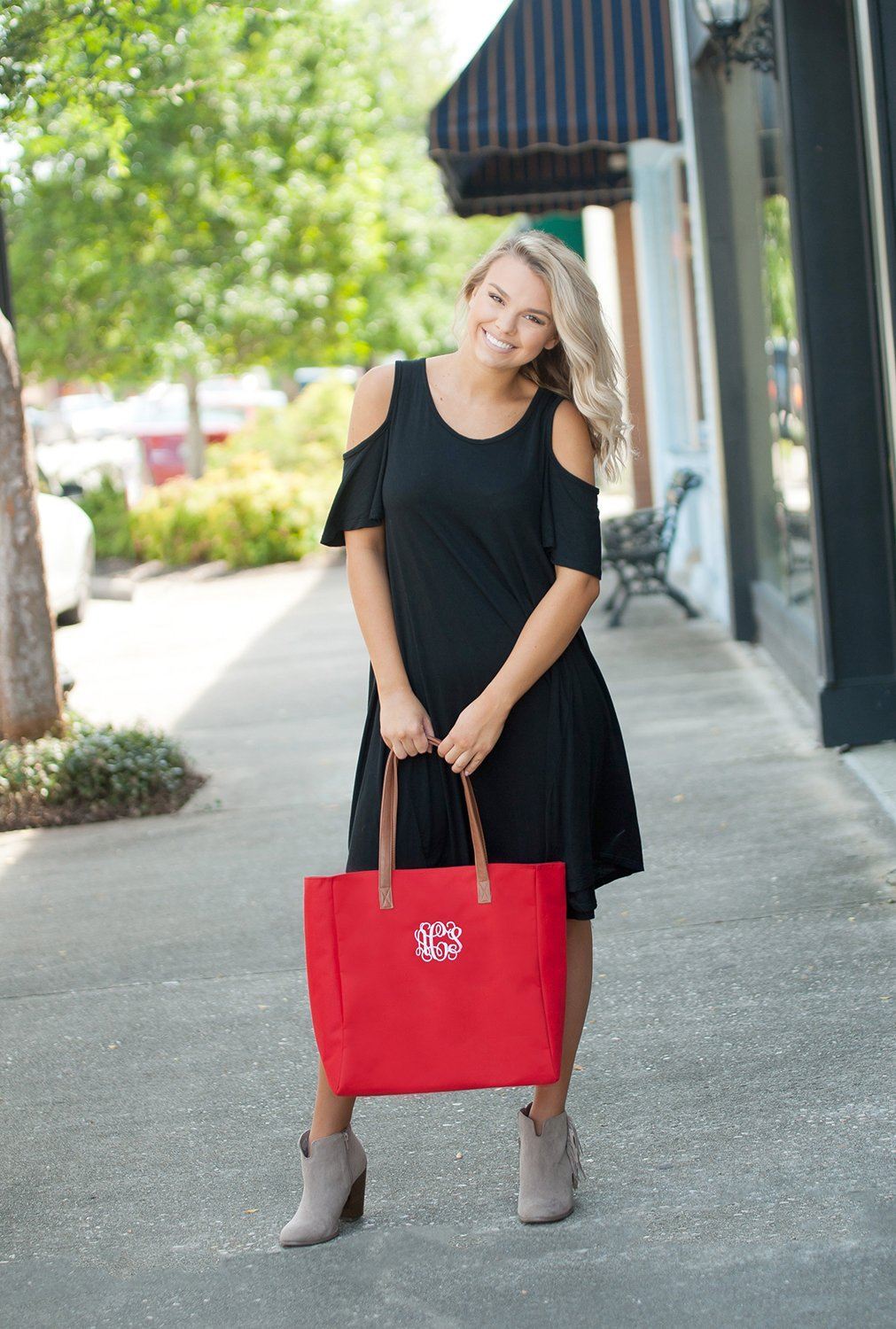 Red Tote - Personalized-Bag-Viv&Lou-Top Notch Gift Shop