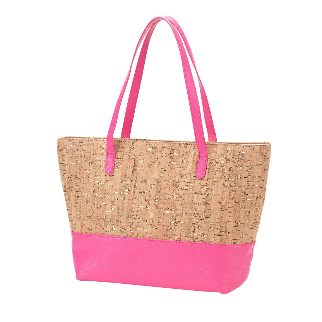 Hot Pink and Cork Charlotte Purse - Personalized-Bag-Viv&Lou-Top Notch Gift Shop