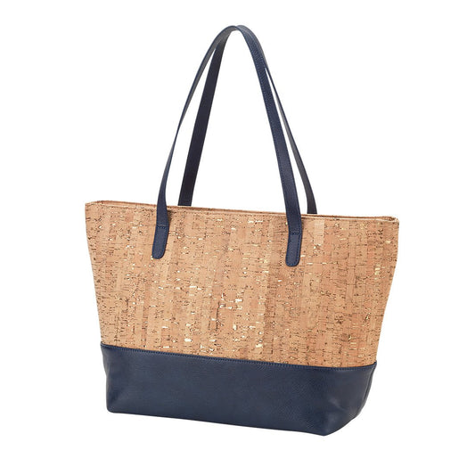 Navy and Cork Charlotte Purse - Personalized-Bag-Viv&Lou-Top Notch Gift Shop