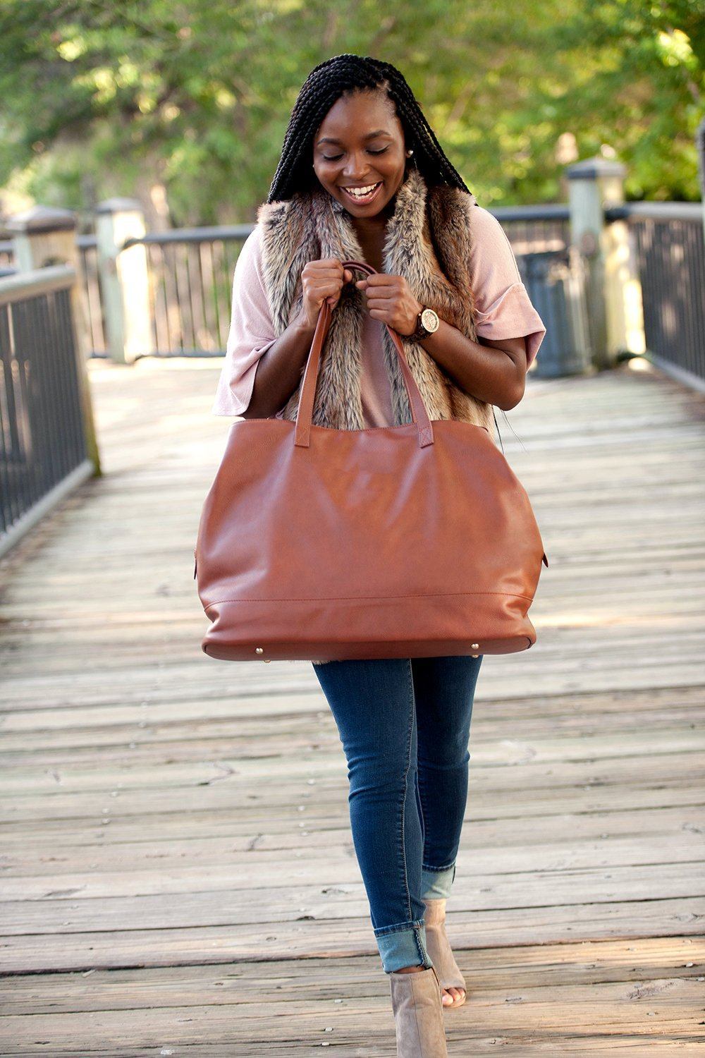 Camel Cambridge Vegan Leather Travel Bag - Personalized-Bag-Viv&Lou-Top Notch Gift Shop