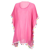 Hot Pink Pom-tastic Coverup - Personalized-Coverup-Viv&Lou-Top Notch Gift Shop