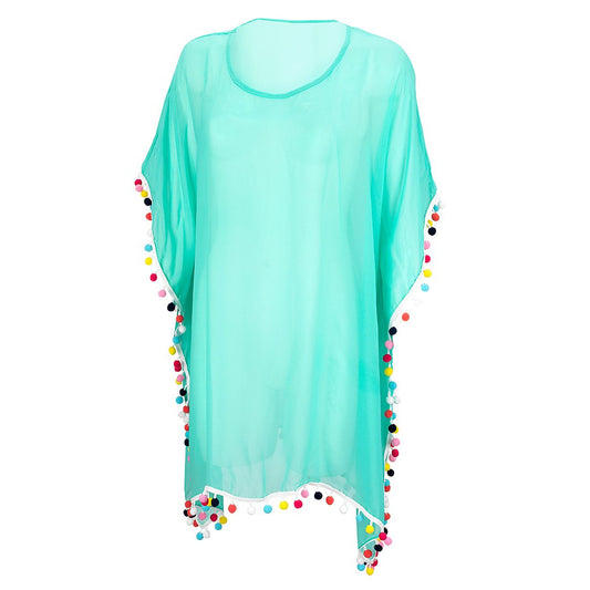 Mint Pom-tastic Coverup - Personalized-Coverup-Viv&Lou-Top Notch Gift Shop