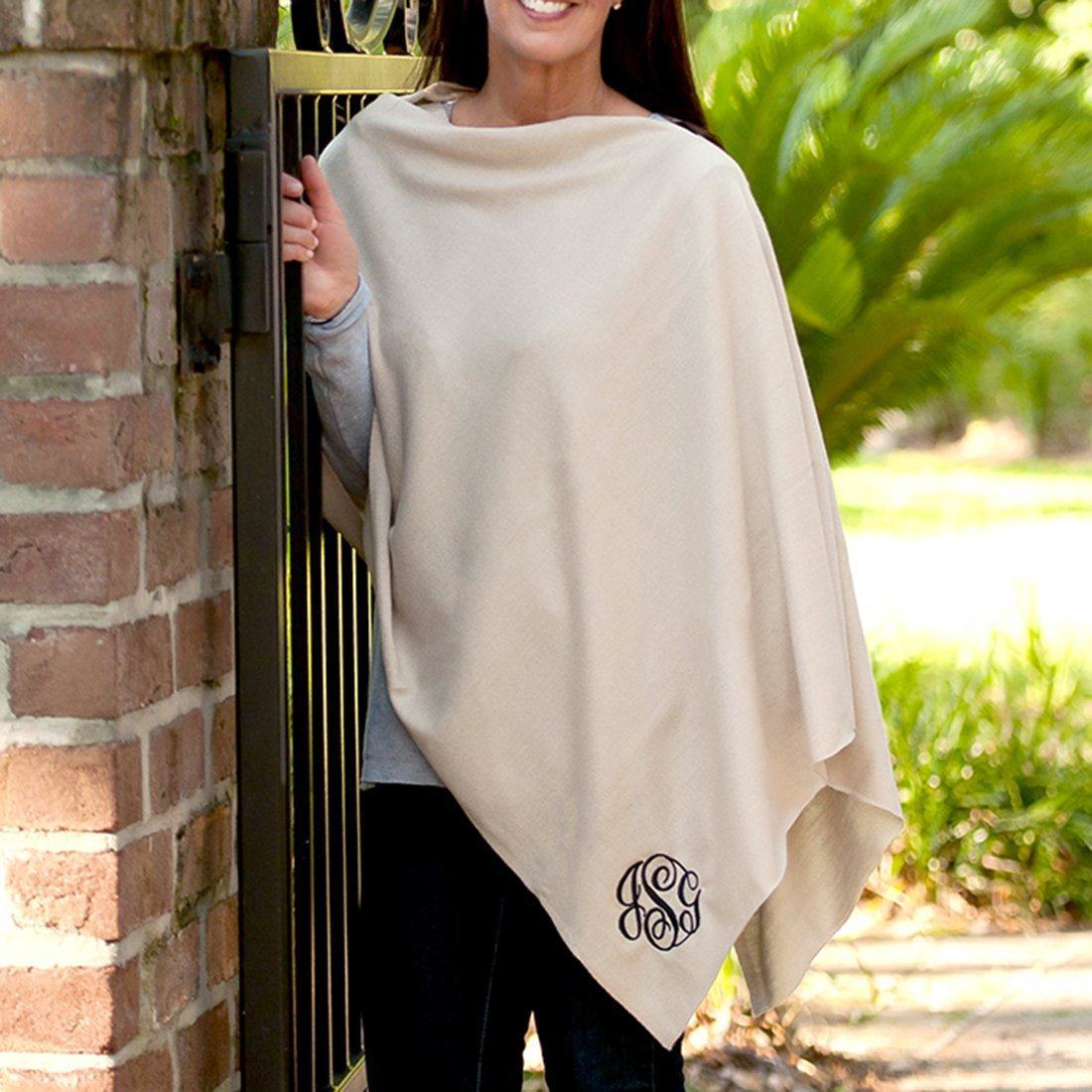 Creme Chelsea Poncho - Personalized-Shawl / Poncho-Viv&Lou-Top Notch Gift Shop