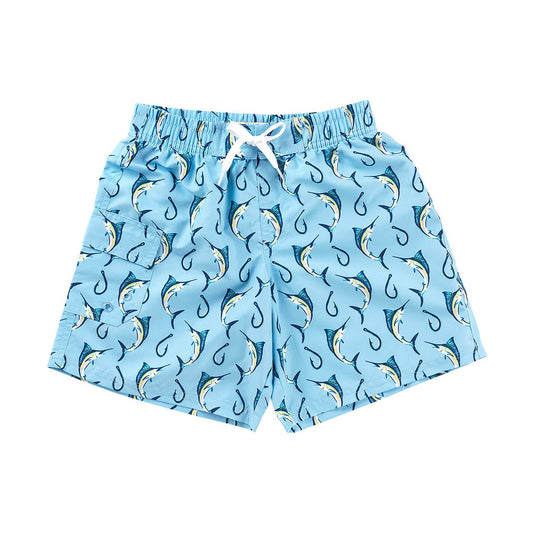 Hooked Boys' Swim Trunks - Personalized-Swim Suit-Viv&Lou-Top Notch Gift Shop