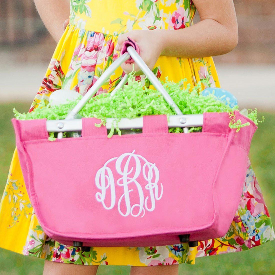 Hot Pink Mini Market Tote - Personalized-Bag-Viv&Lou-Top Notch Gift Shop