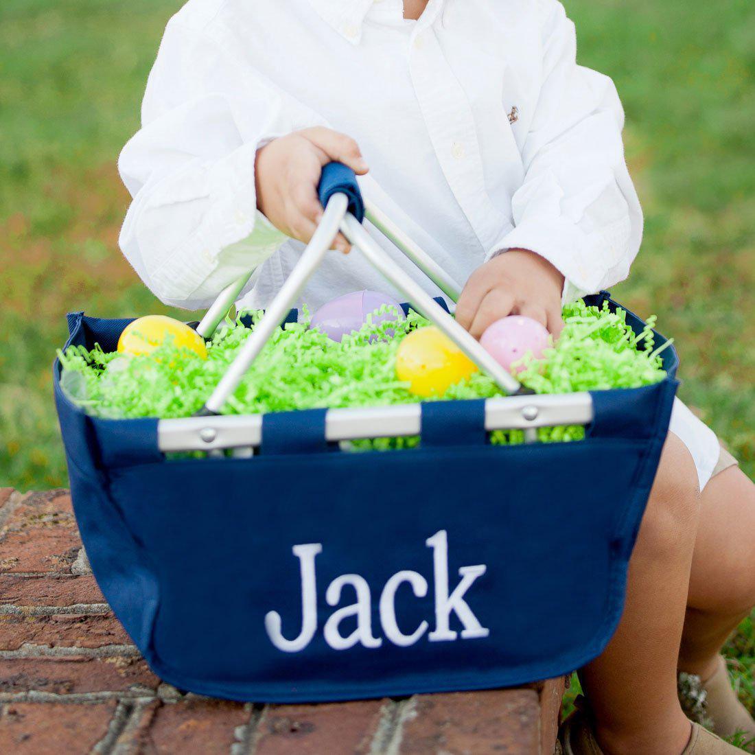 Navy Mini Market Tote - Personalized-Bag-Viv&Lou-Top Notch Gift Shop