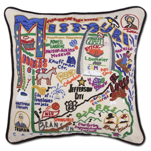 Missouri Embroidered CatStudio State Pillow-Pillow-CatStudio-Top Notch Gift Shop