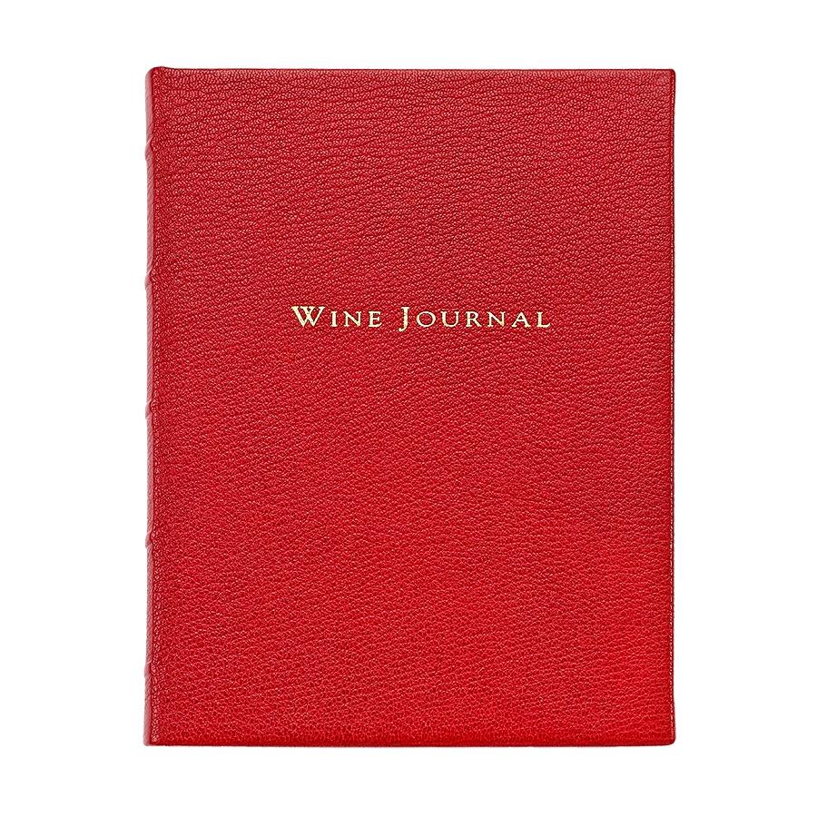 Tabbed Wine Journal in Hand Bound Garnet Leather-Book-Graphic Image, Inc.-Top Notch Gift Shop