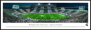 Michigan State Football - "Stadium 50 Yard Line" Panorama Framed Print-Print-Blakeway Worldwide Panoramas, Inc.-Top Notch Gift Shop