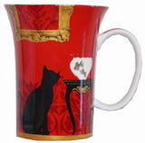 Mystical and Curious Cats Set of 4 Bone China Mugs-Mug-McIntosh Trading-Top Notch Gift Shop