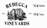 'Rebecca Vineyards' Quarter Barrel Sign- Personalized-Barrel Sign-1000 Oaks Barrel-Top Notch Gift Shop