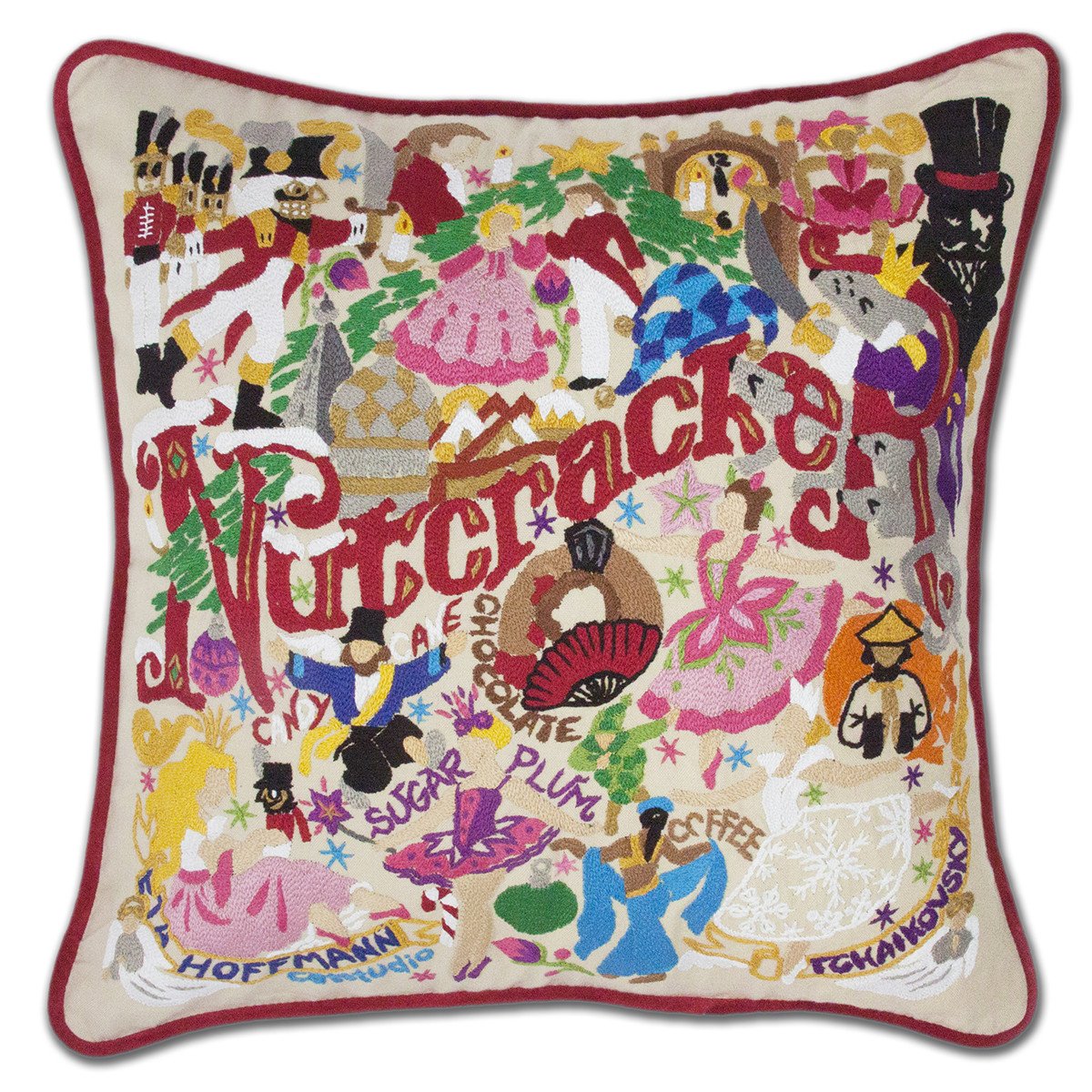Nutcracker Embroidered CatStudio Pillow-Pillow-CatStudio-Top Notch Gift Shop