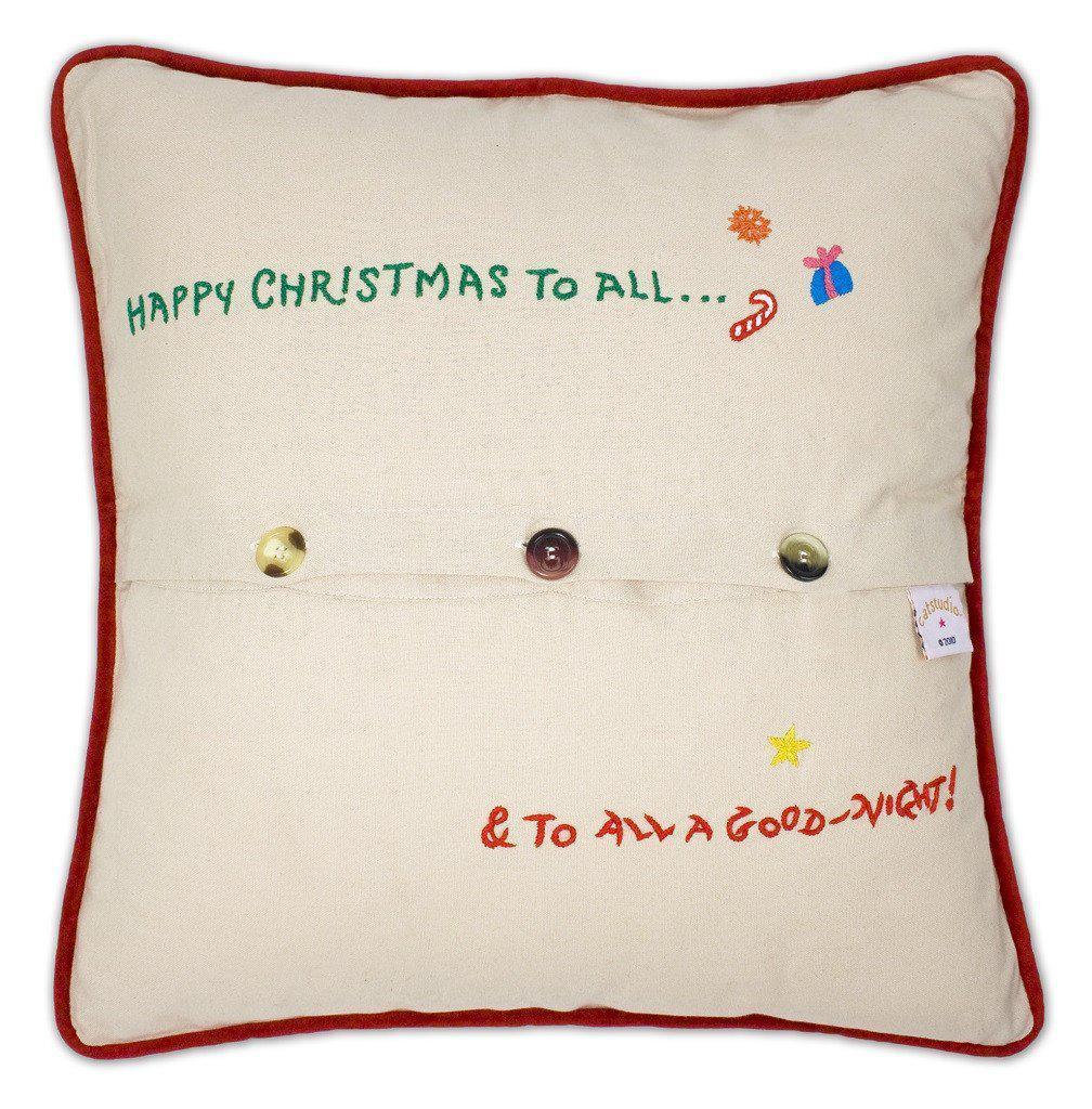 T'was the Night Before Christmas Embroidered CatStudio Pillow - XL Size-Pillow-CatStudio-Top Notch Gift Shop