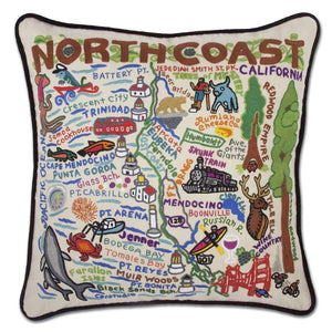 North Coast Hand Embroidered CatStudio Pillow-Pillow-CatStudio-Top Notch Gift Shop