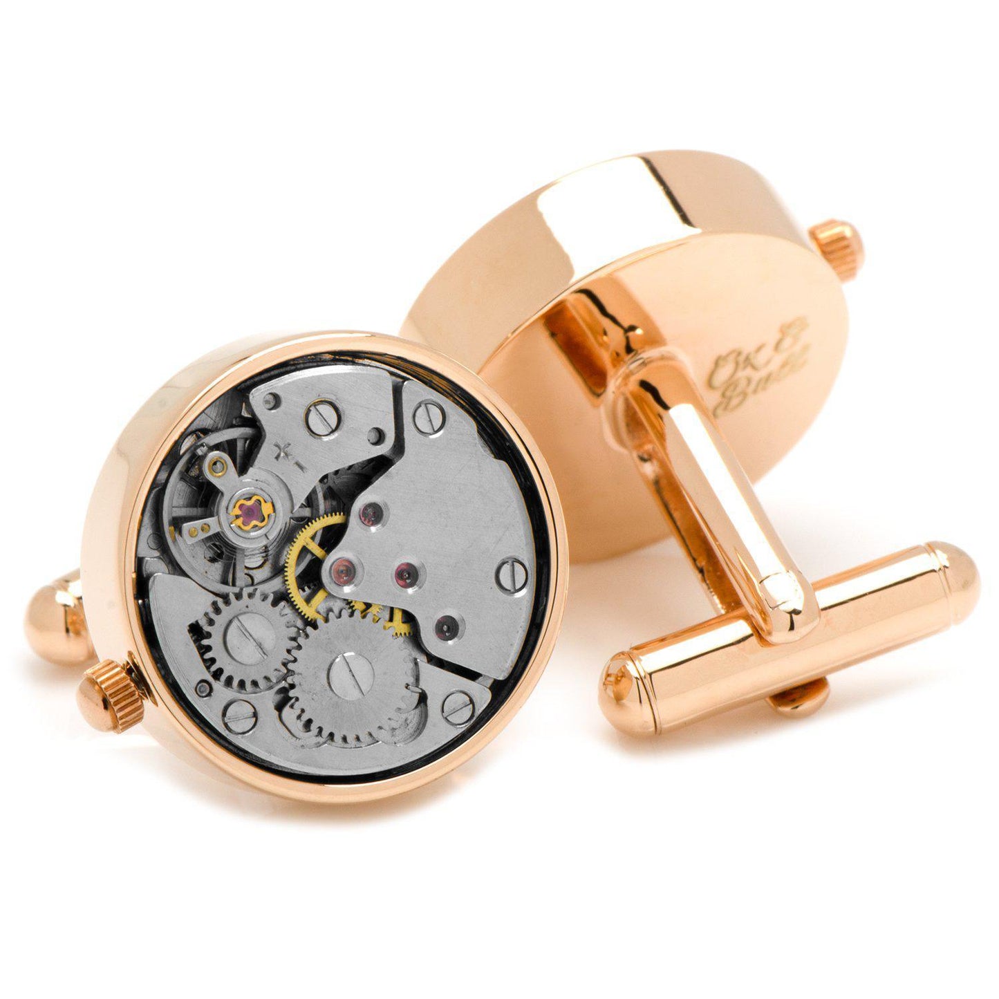 Rose Gold Watch Movement Cufflinks-Cufflinks-Cufflinks, Inc.-Top Notch Gift Shop