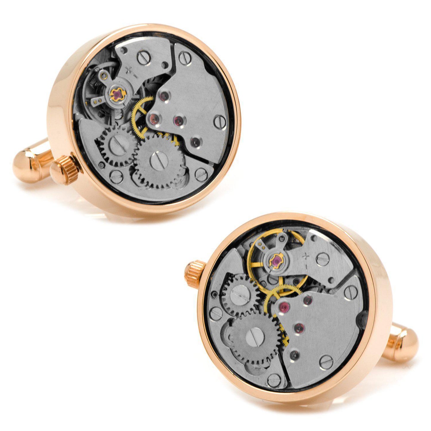 Rose Gold Watch Movement Cufflinks-Cufflinks-Cufflinks, Inc.-Top Notch Gift Shop