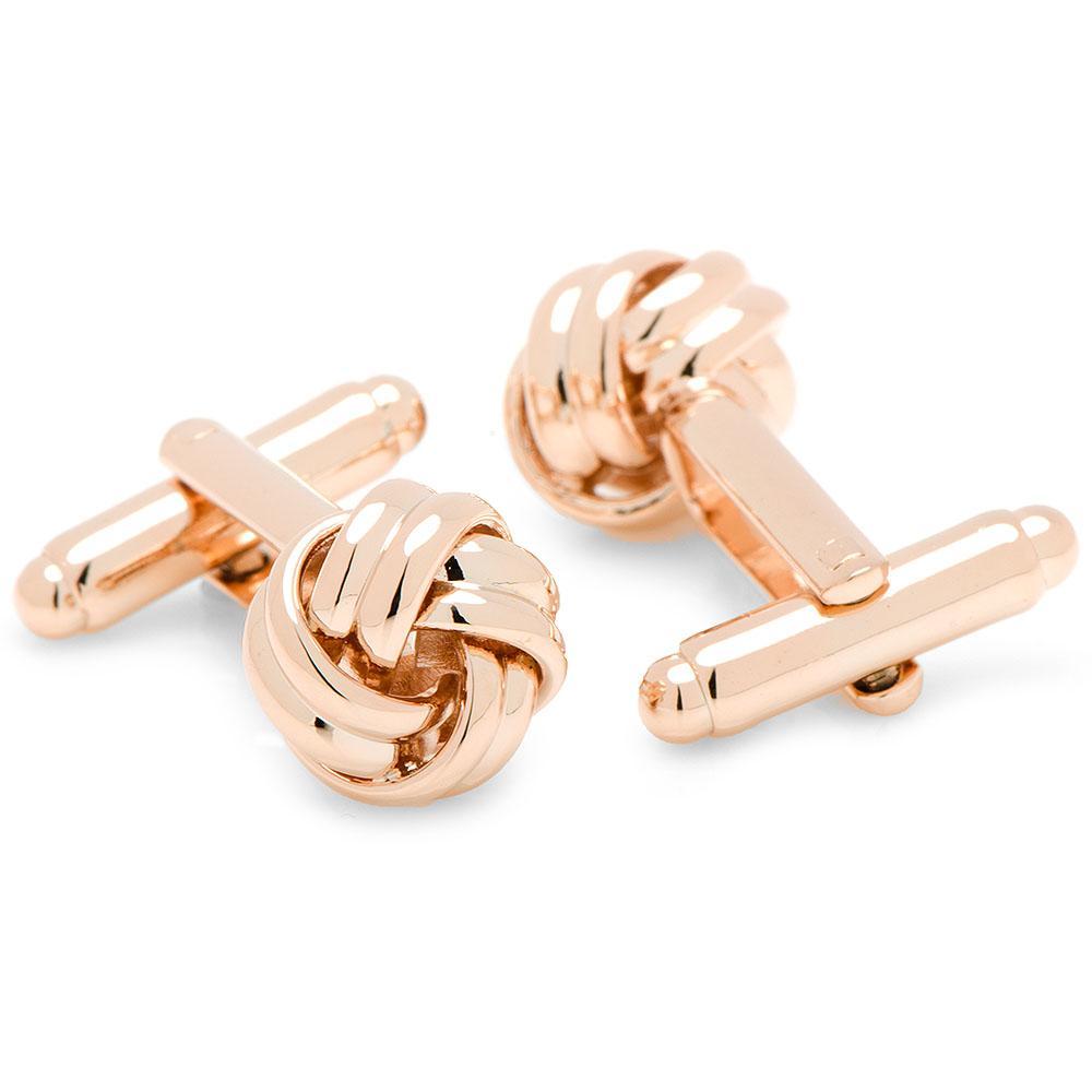 Rose Gold Knot Cufflinks-Cufflinks-Cufflinks, Inc.-Top Notch Gift Shop