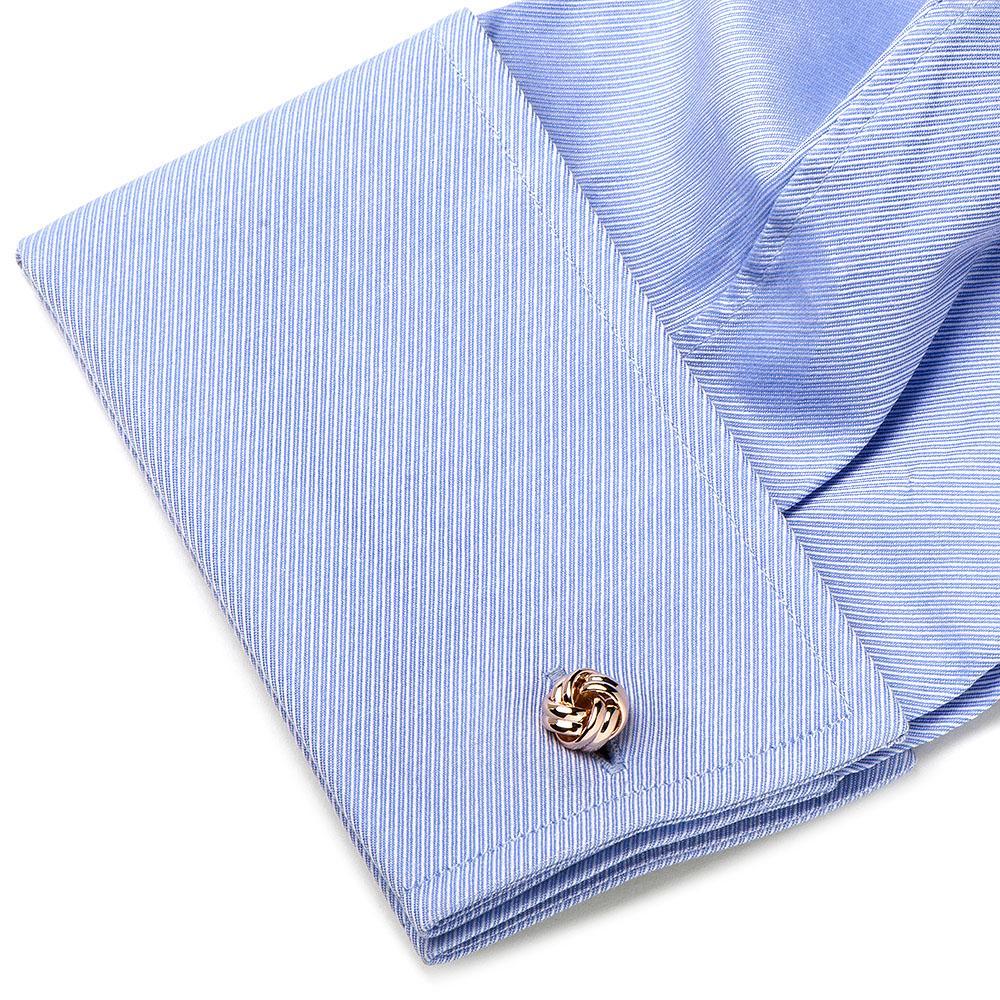 Rose Gold Knot Cufflinks-Cufflinks-Cufflinks, Inc.-Top Notch Gift Shop