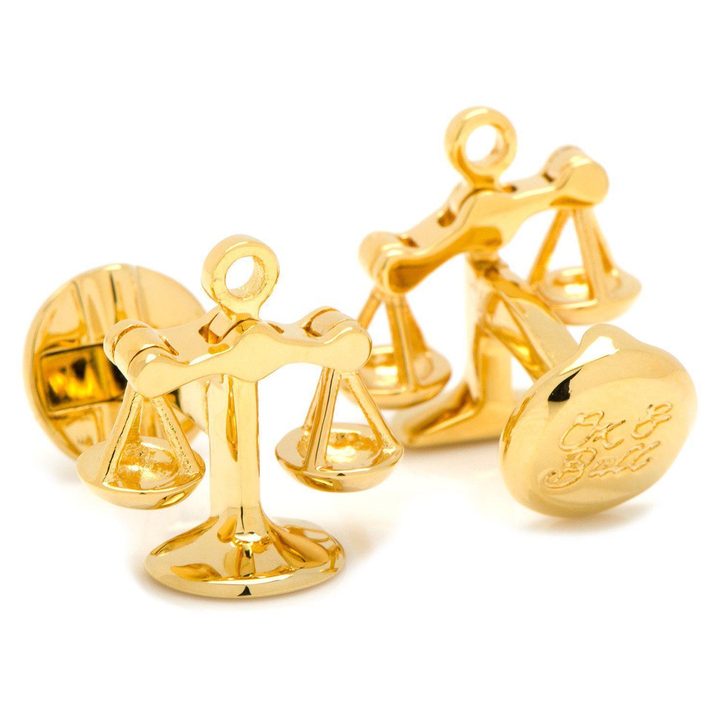 Moving Parts Scales of Justice Cufflinks - Gold-Cufflinks-Cufflinks, Inc.-Top Notch Gift Shop