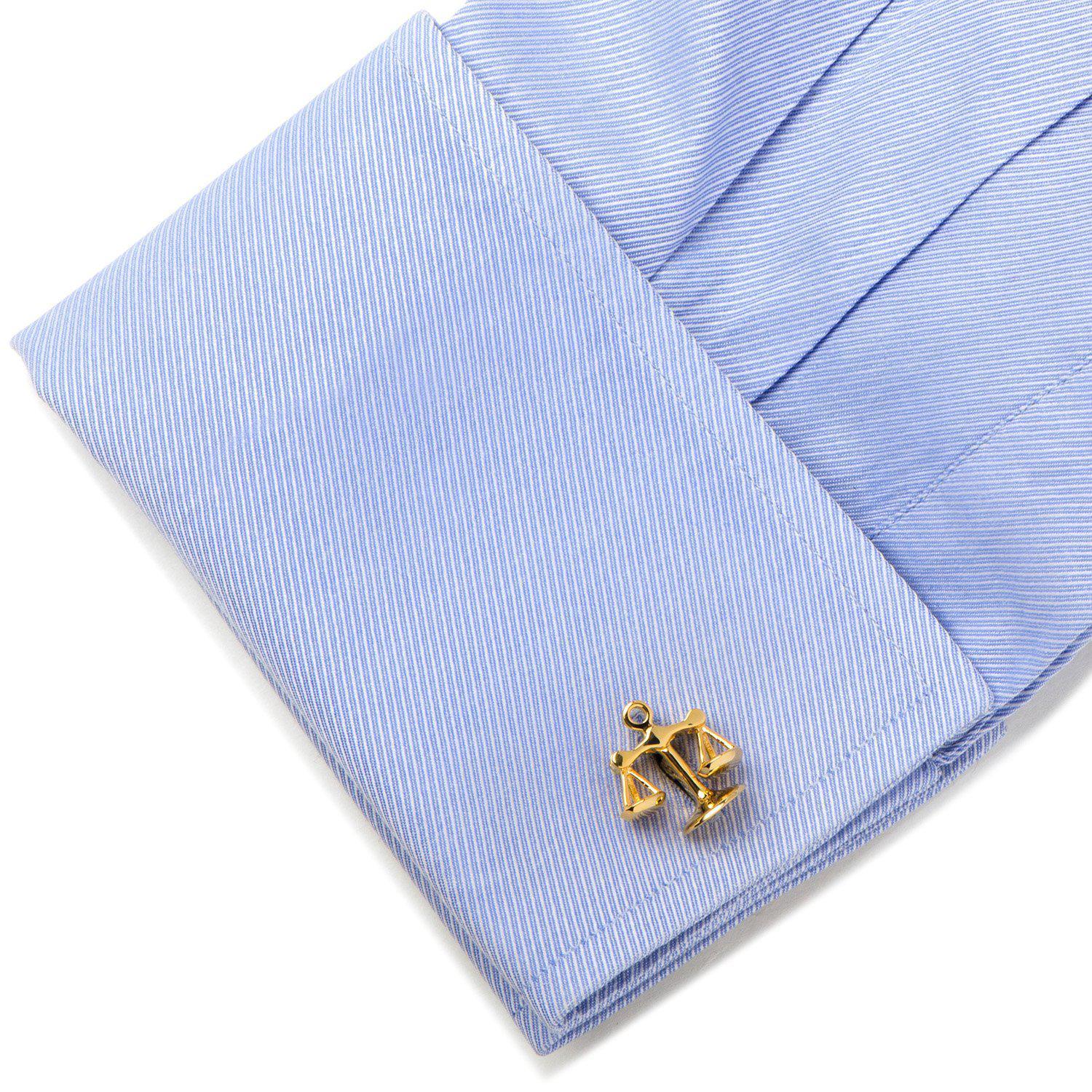 Moving Parts Scales of Justice Cufflinks - Gold-Cufflinks-Cufflinks, Inc.-Top Notch Gift Shop