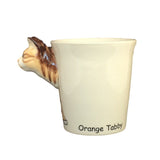 Orange Tabby Cat Hand Painted Coffee Mug-Mug-Sea Island-Top Notch Gift Shop