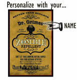 Zombie Repellant Wood Sign - Personalized-Woody Signs-1000 Oaks Barrel-Top Notch Gift Shop