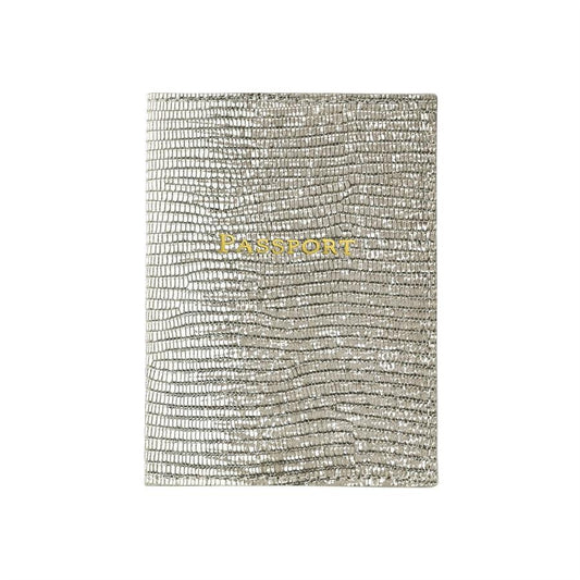 Passport Holder - Metallic Ring Lizard Leather - Personalized-Passport Holder-Graphic Image, Inc.-Top Notch Gift Shop