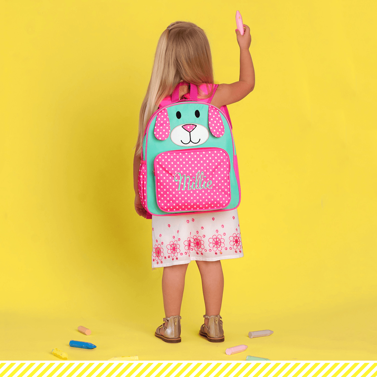 Pink Puppy Preschool Backpack - Personalized-Backpack-Viv&Lou-Top Notch Gift Shop