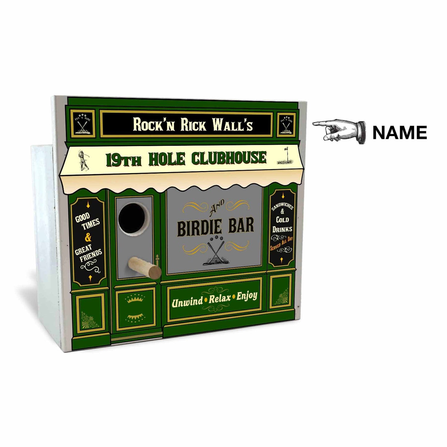 Golf Birdhouse - Personalized-Birdhouse-1000 Oaks Barrel-Top Notch Gift Shop