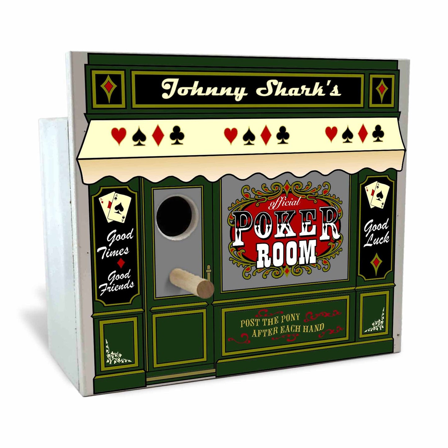 Poker Room Birdhouse - Personalized-Birdhouse-1000 Oaks Barrel-Top Notch Gift Shop