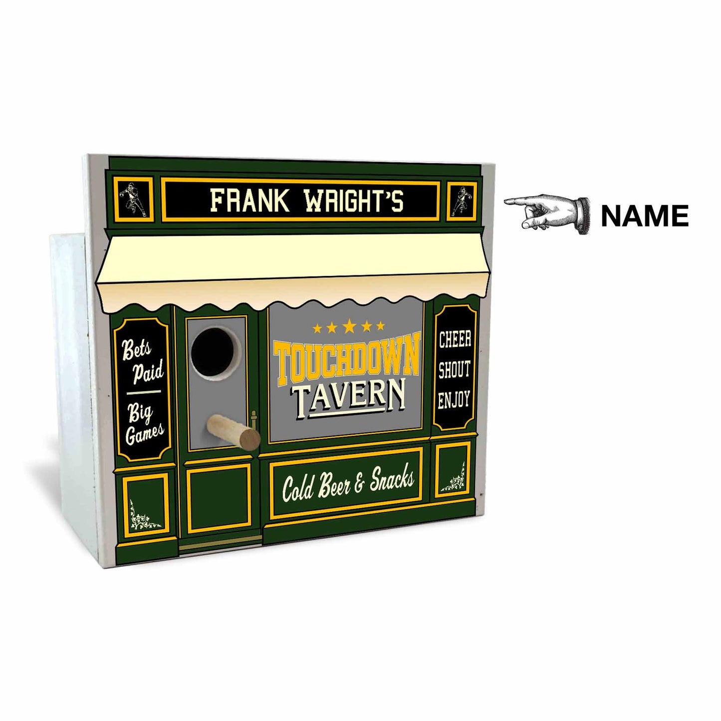 Touchdown Birdhouse - Personalized-Birdhouse-1000 Oaks Barrel-Top Notch Gift Shop