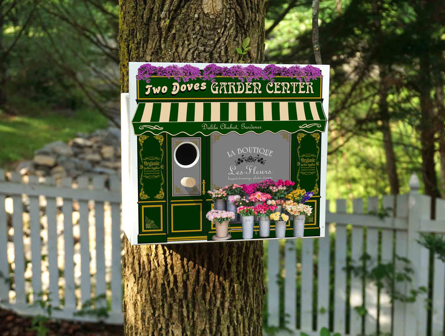 Garden Birdhouse - Personalized-Birdhouse-1000 Oaks Barrel-Top Notch Gift Shop