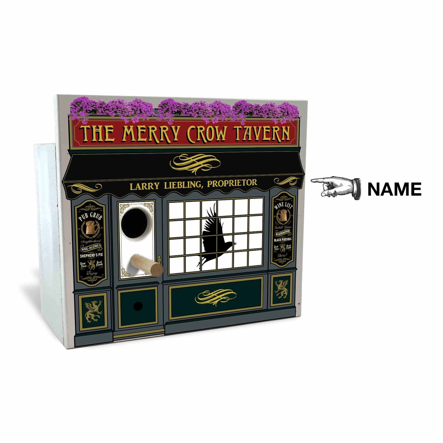 Tavern Birdhouse - Personalized-Birdhouse-1000 Oaks Barrel-Top Notch Gift Shop