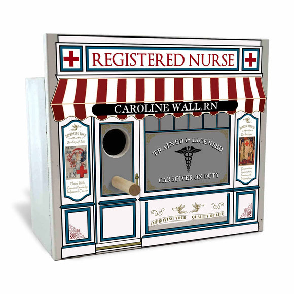 Registered Nurse Birdhouse - Personalized-Birdhouse-1000 Oaks Barrel-Top Notch Gift Shop