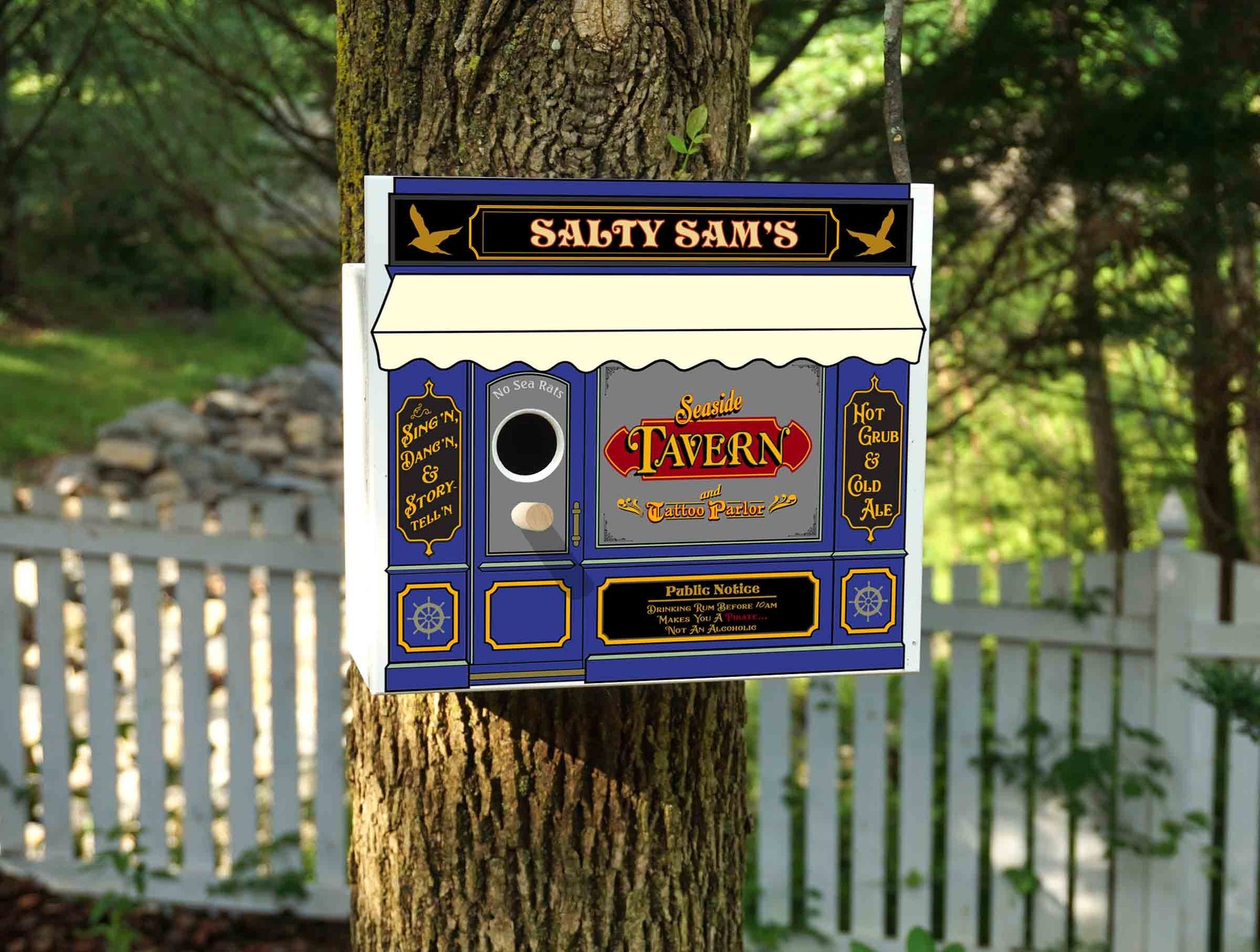 Seaside Tavern Birdhouse - Personalized-Birdhouse-1000 Oaks Barrel-Top Notch Gift Shop
