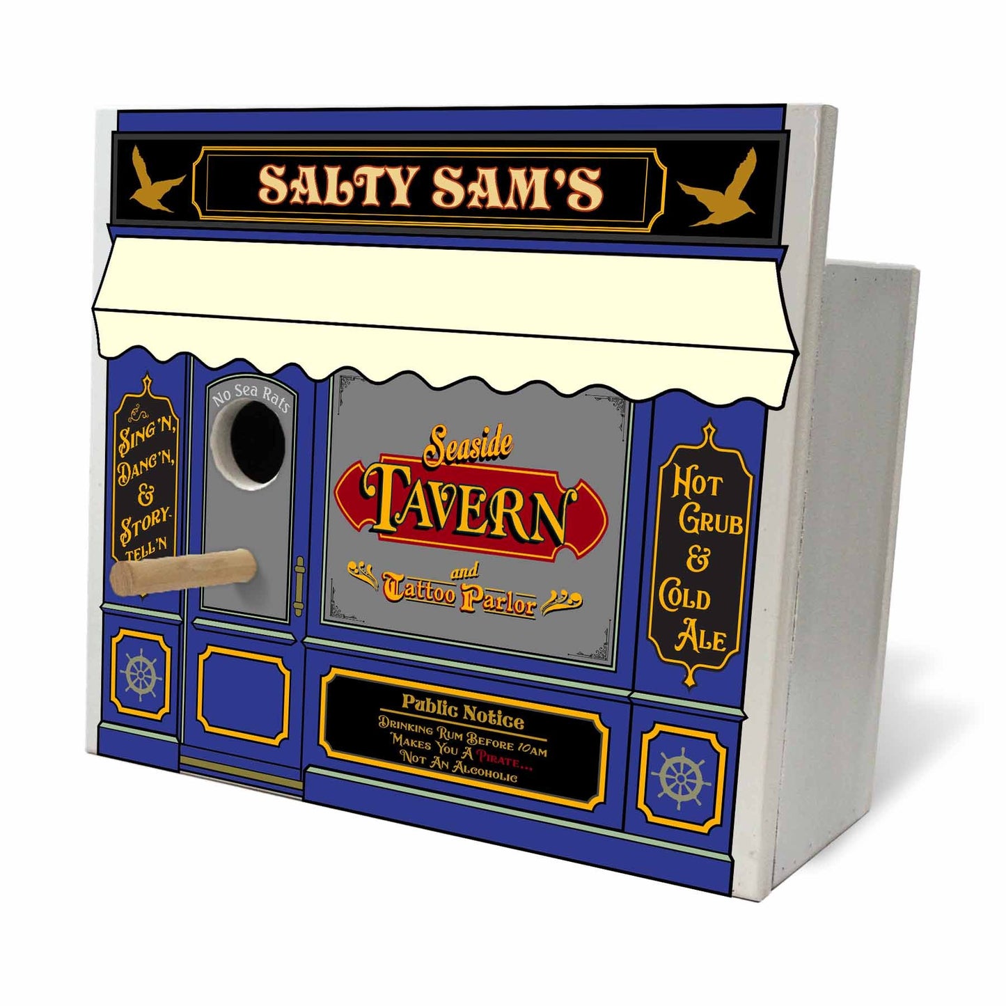 Seaside Tavern Birdhouse - Personalized-Birdhouse-1000 Oaks Barrel-Top Notch Gift Shop