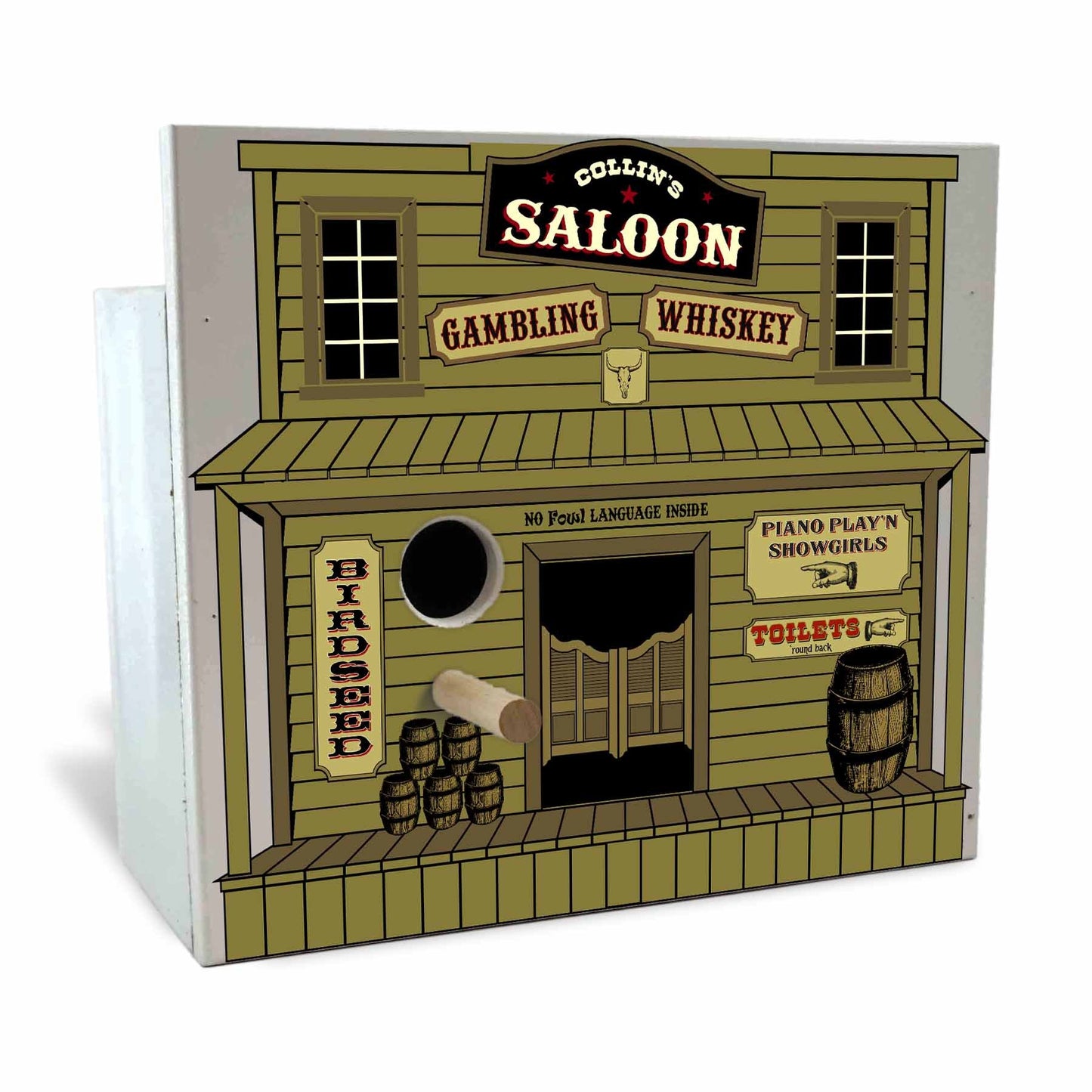 Saloon Birdhouse - Personalized-Birdhouse-1000 Oaks Barrel-Top Notch Gift Shop