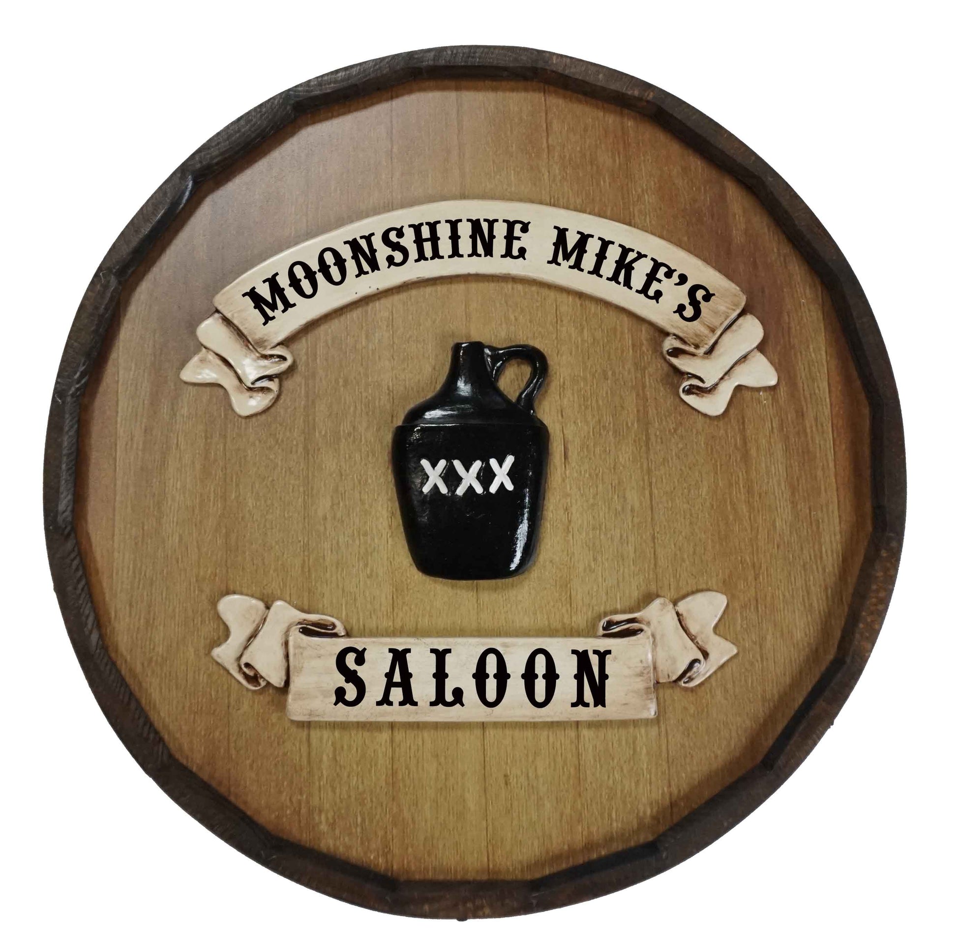 Moonshine Quarter Barrel Sign - Personalized-Barrel Sign-1000 Oaks Barrel-Top Notch Gift Shop