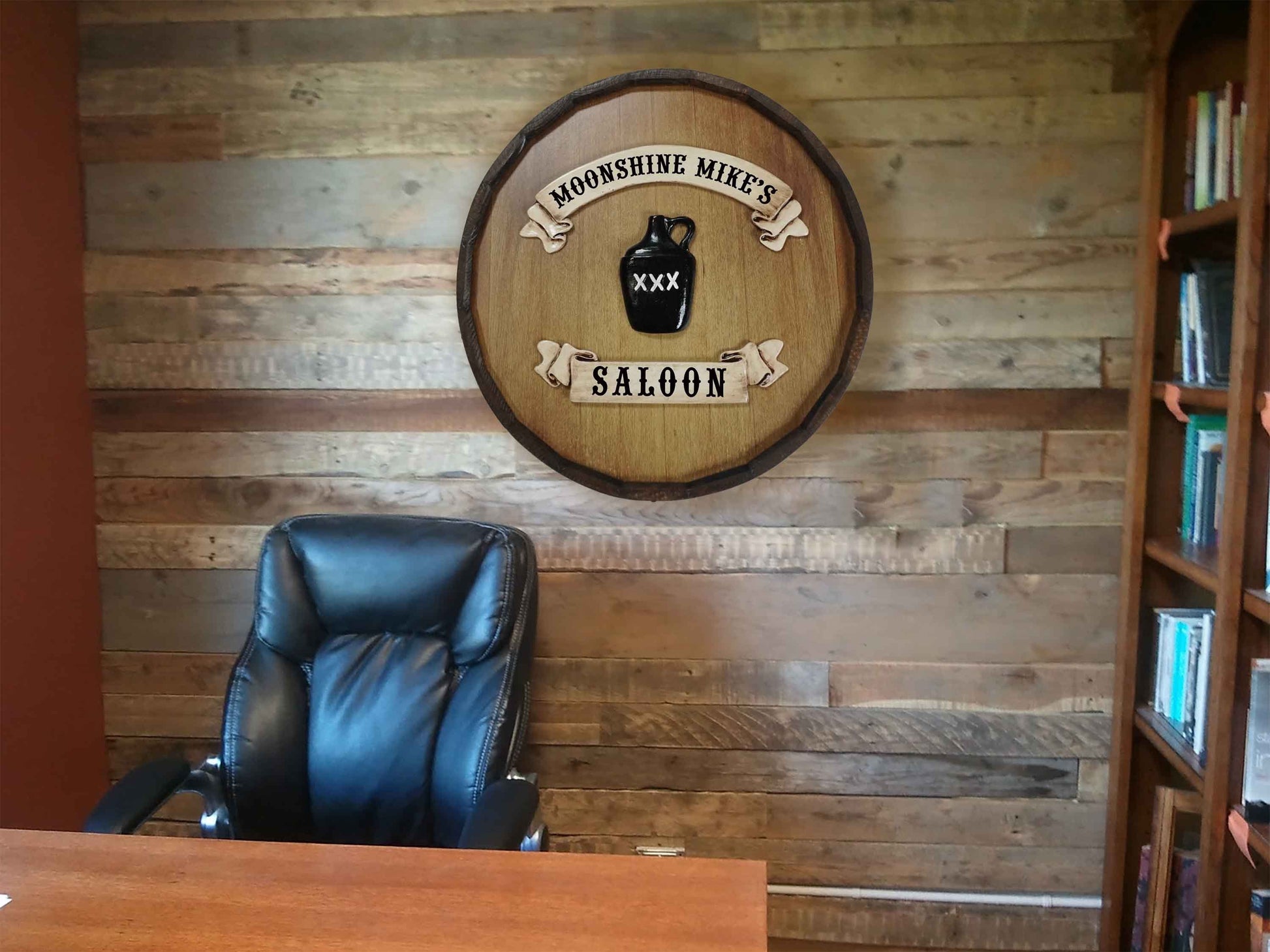 Moonshine Quarter Barrel Sign - Personalized-Barrel Sign-1000 Oaks Barrel-Top Notch Gift Shop