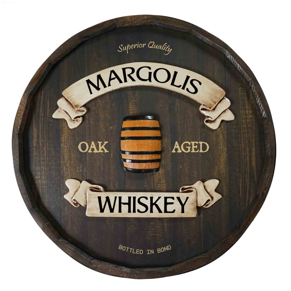 Whiskey Quarter Barrel Sign - Personalized-Barrel Sign-1000 Oaks Barrel-Top Notch Gift Shop