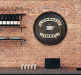 Coffee Cup Quarter Barrel Sign - Personalized-Barrel Sign-1000 Oaks Barrel-Top Notch Gift Shop
