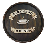 Coffee Cup Quarter Barrel Sign - Personalized-Barrel Sign-1000 Oaks Barrel-Top Notch Gift Shop