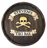 Skull Quarter Barrel Sign - Personalized-Barrel Sign-1000 Oaks Barrel-Top Notch Gift Shop