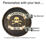 Skull Quarter Barrel Sign - Personalized-Barrel Sign-1000 Oaks Barrel-Top Notch Gift Shop